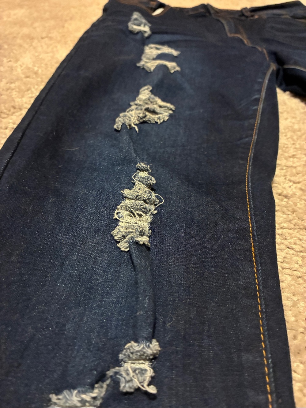 VIP Navy Ripped Skinny Jeans - Picture 3 of 14